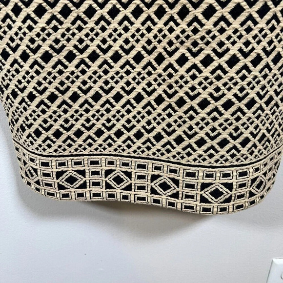 Eliza J Sheath Dress Size 4 Geometric Brown Knee Length Work Office Career Event - Picture 6 of 10